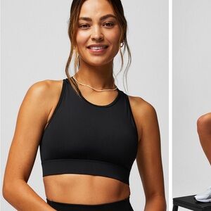 Fabletics LARGE Trinity High Impact BLACK Sports Bra Athletic Club, $85msrp